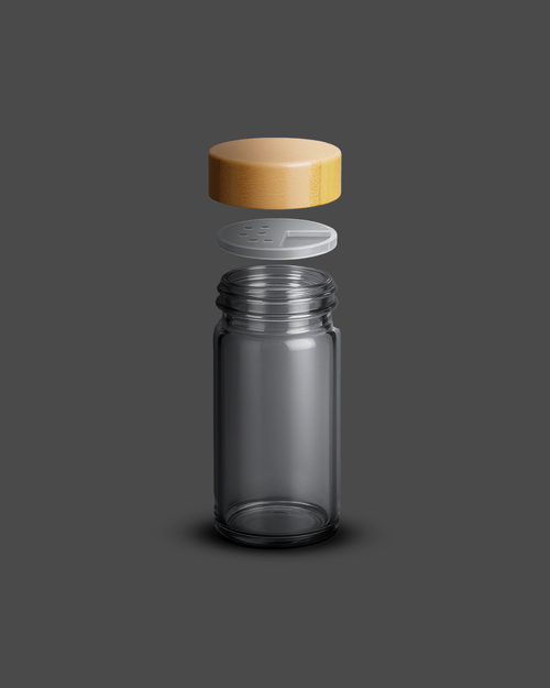 12 pcs Glass Spice Jars with Bamboo Lids