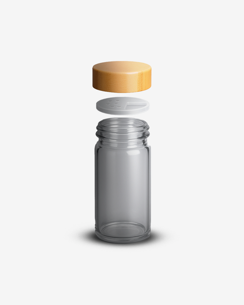 12 pcs Glass Spice Jars with Bamboo Lids