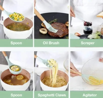 Silicone Spoon Kit for Kitchen