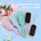 Brush for combing and styling male and female curls