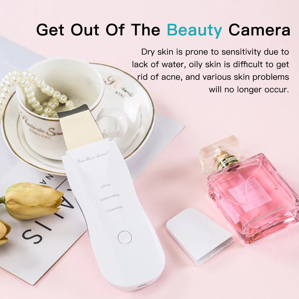 Electric Ultrasonic Skin Scrubber Face Spatula