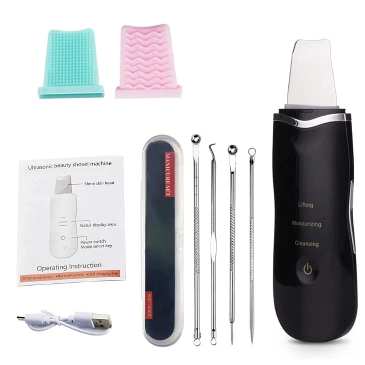 Electric Ultrasonic Skin Scrubber Face Spatula