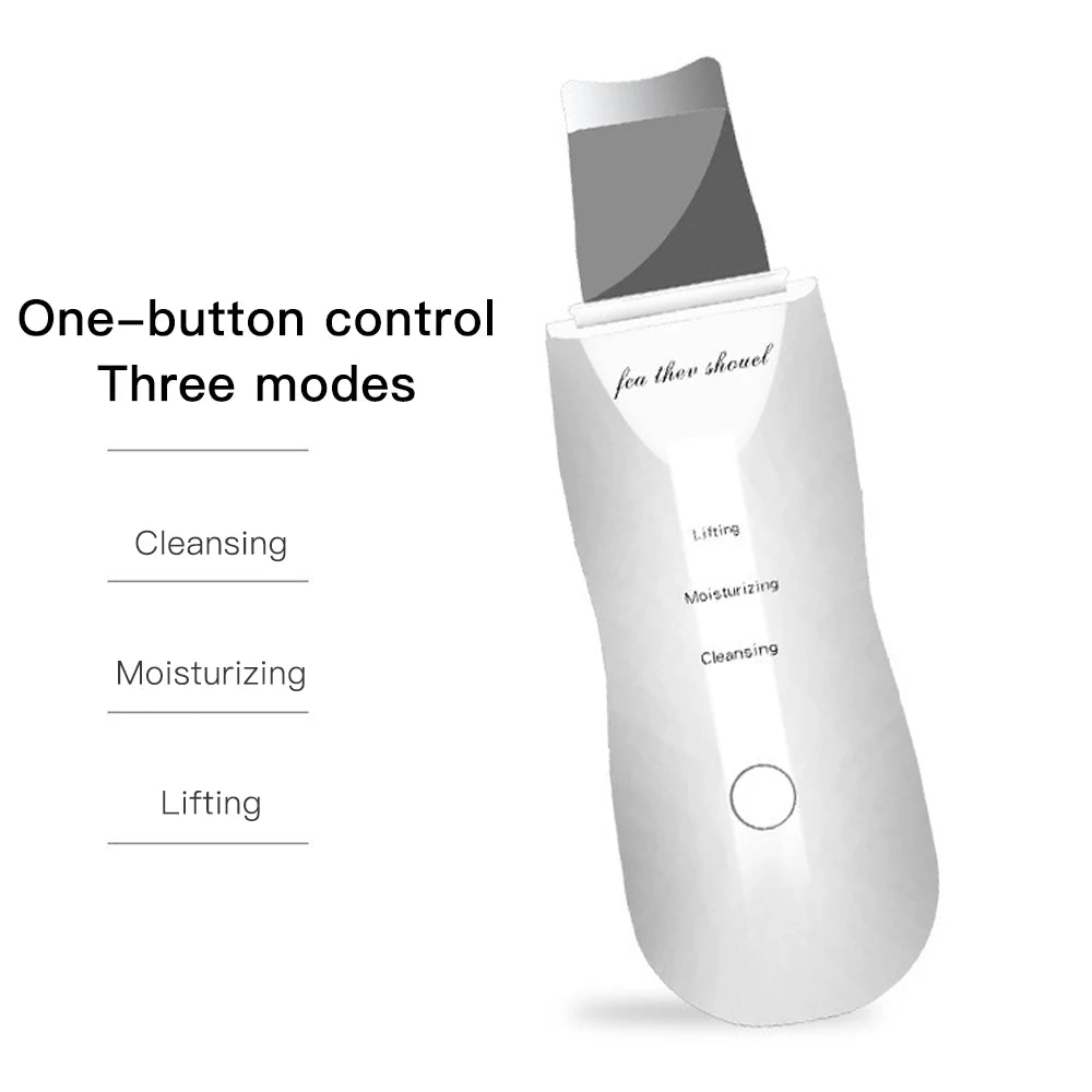 Electric Ultrasonic Skin Scrubber Face Spatula