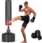 Punching Bag with Boxing Gloves