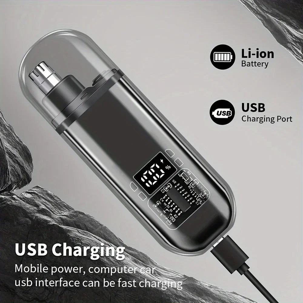 USB Rechargeable Nose &amp; Ear Hair Trimmer for Men