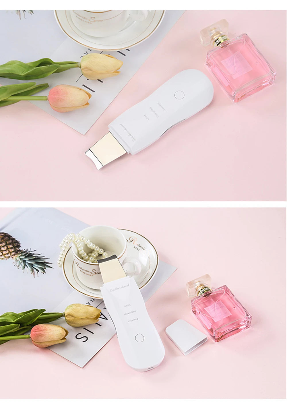Electric Ultrasonic Skin Scrubber Face Spatula