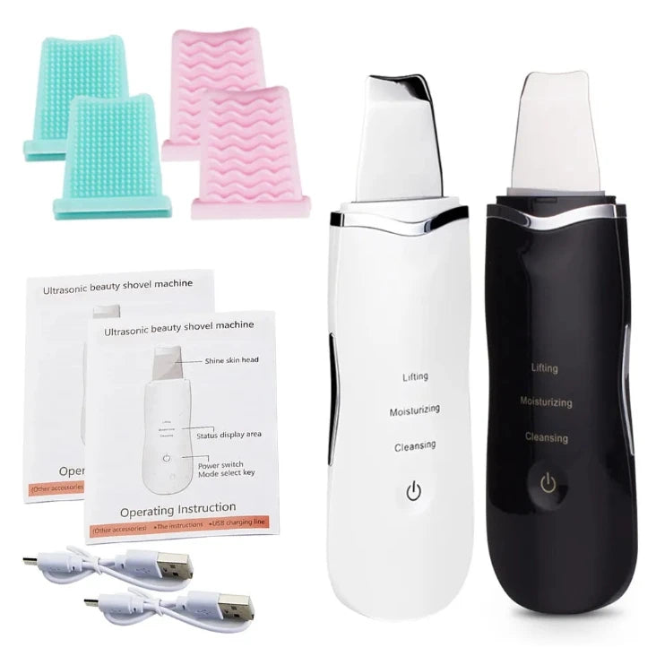 Electric Ultrasonic Skin Scrubber Face Spatula