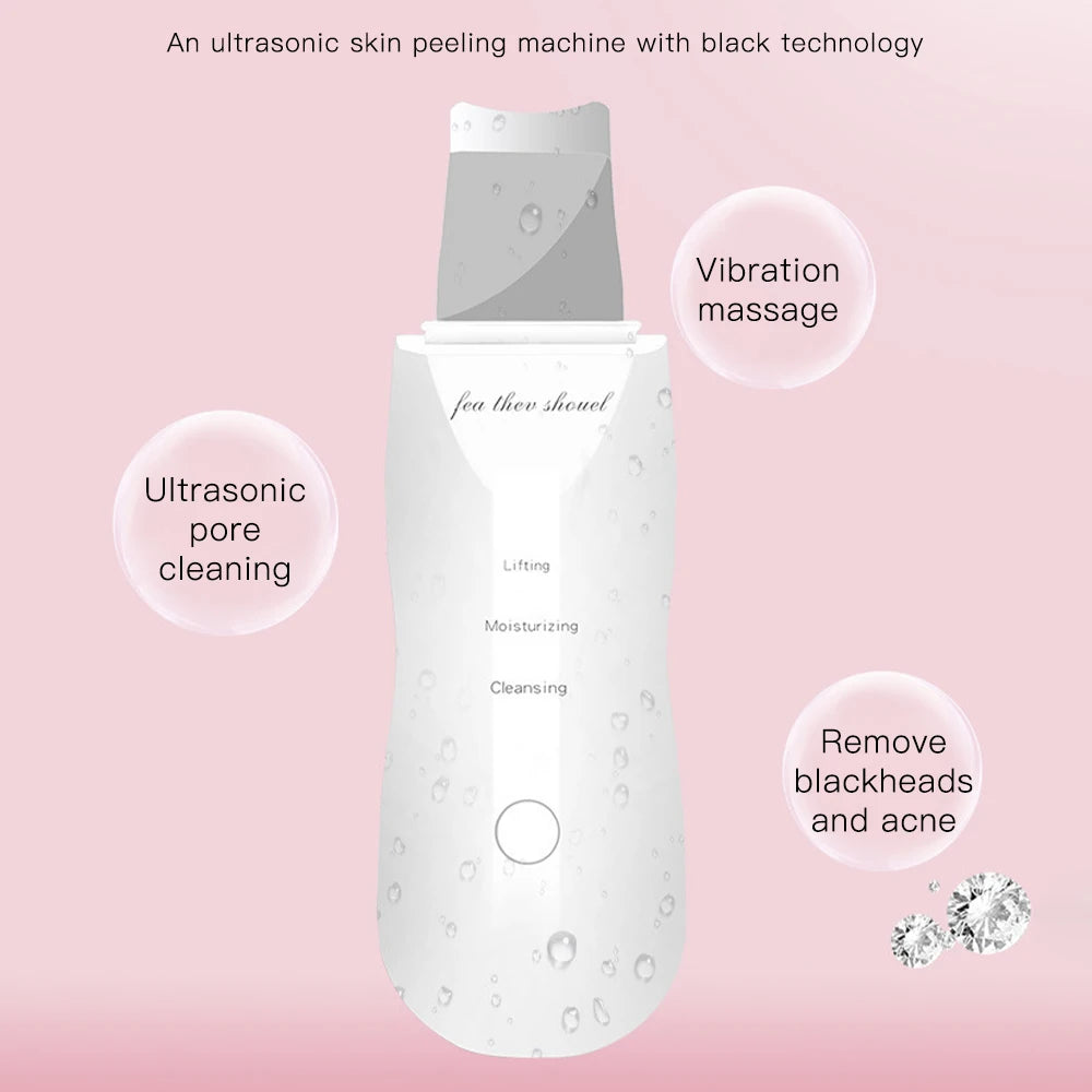 Electric Ultrasonic Skin Scrubber Face Spatula
