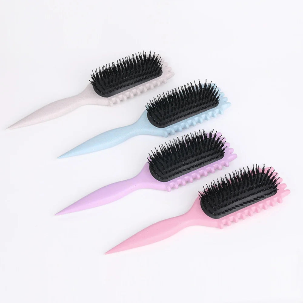 Brush for combing and styling male and female curls