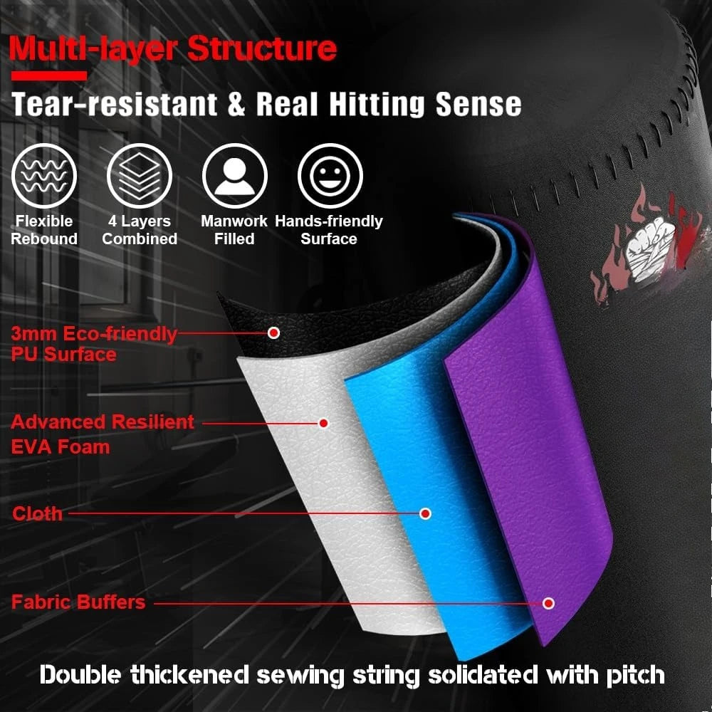 Punching Bag with Boxing Gloves