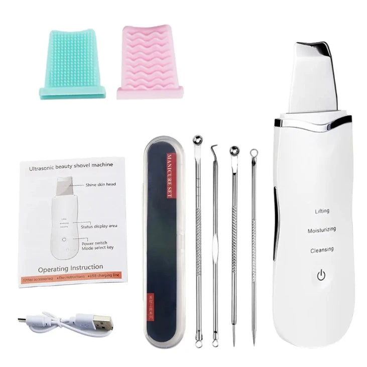 Electric Ultrasonic Skin Scrubber Face Spatula