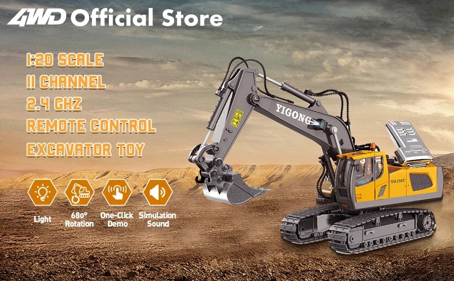 Remote Control Excavator 4x4