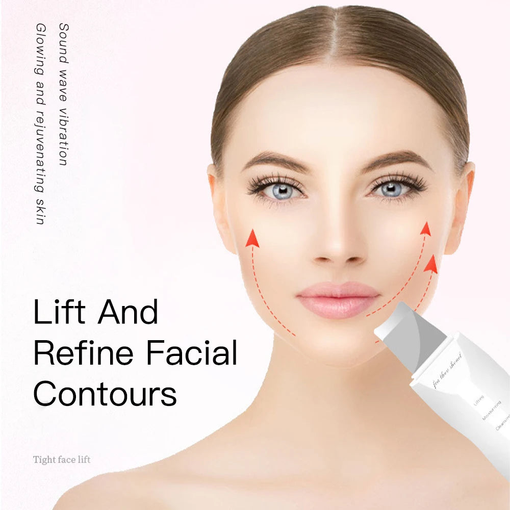 Electric Ultrasonic Skin Scrubber Face Spatula