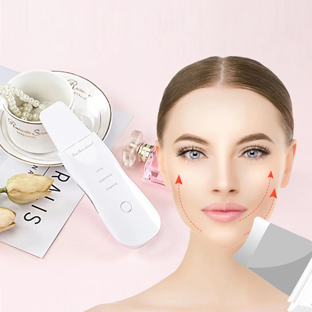 Electric Ultrasonic Skin Scrubber Face Spatula