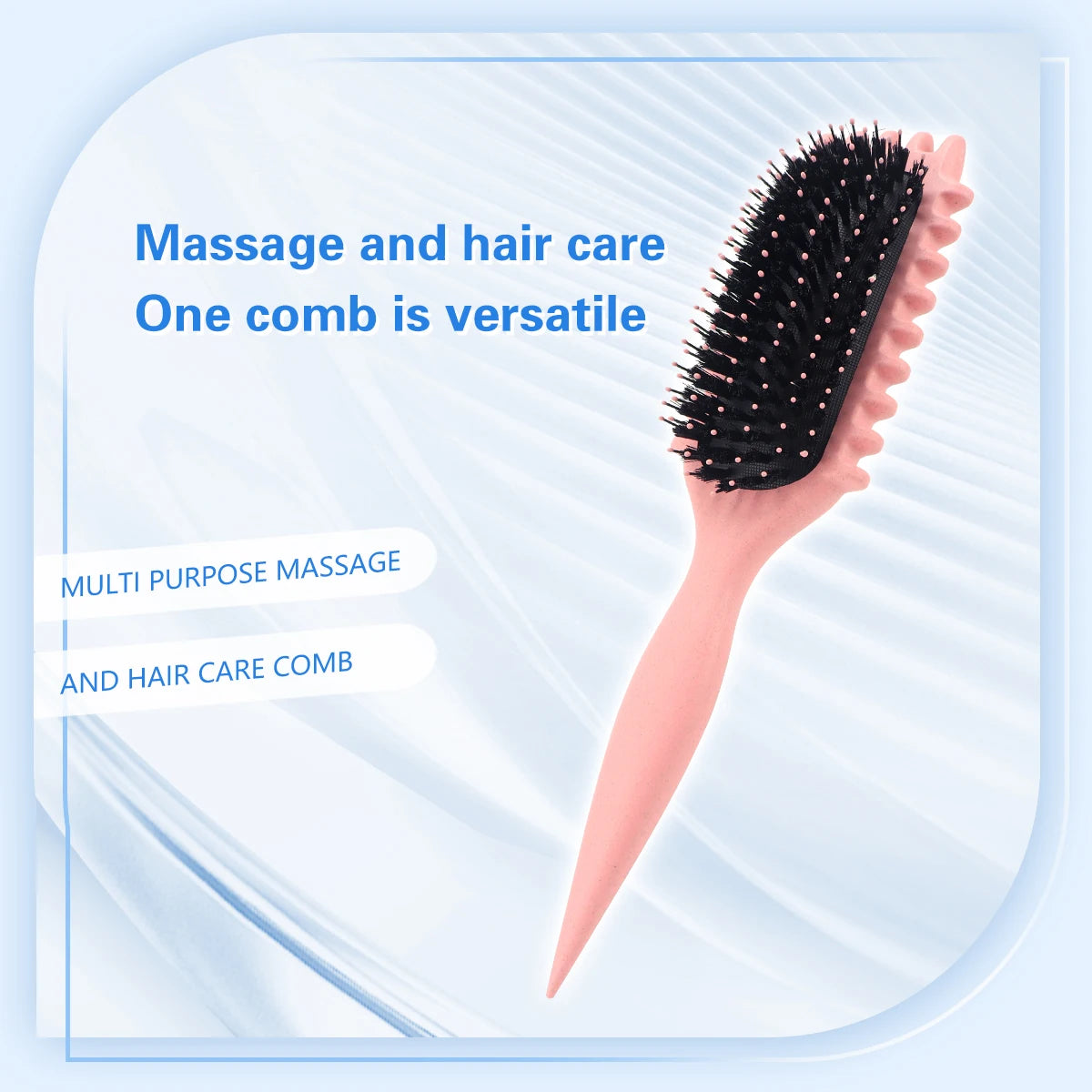 Brush for combing and styling male and female curls