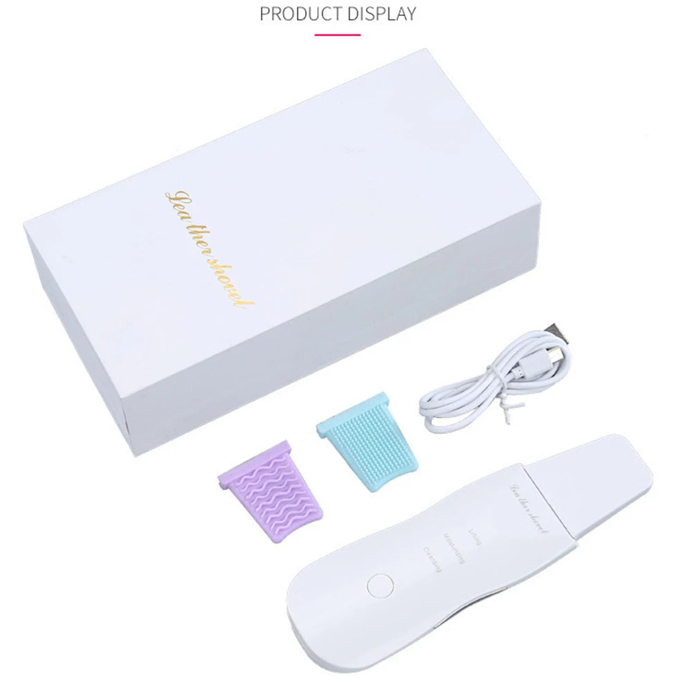 Electric Ultrasonic Skin Scrubber Face Spatula